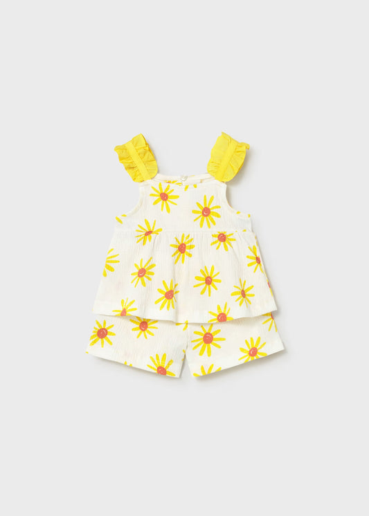 Conjunto short y playera de tirantes bebé