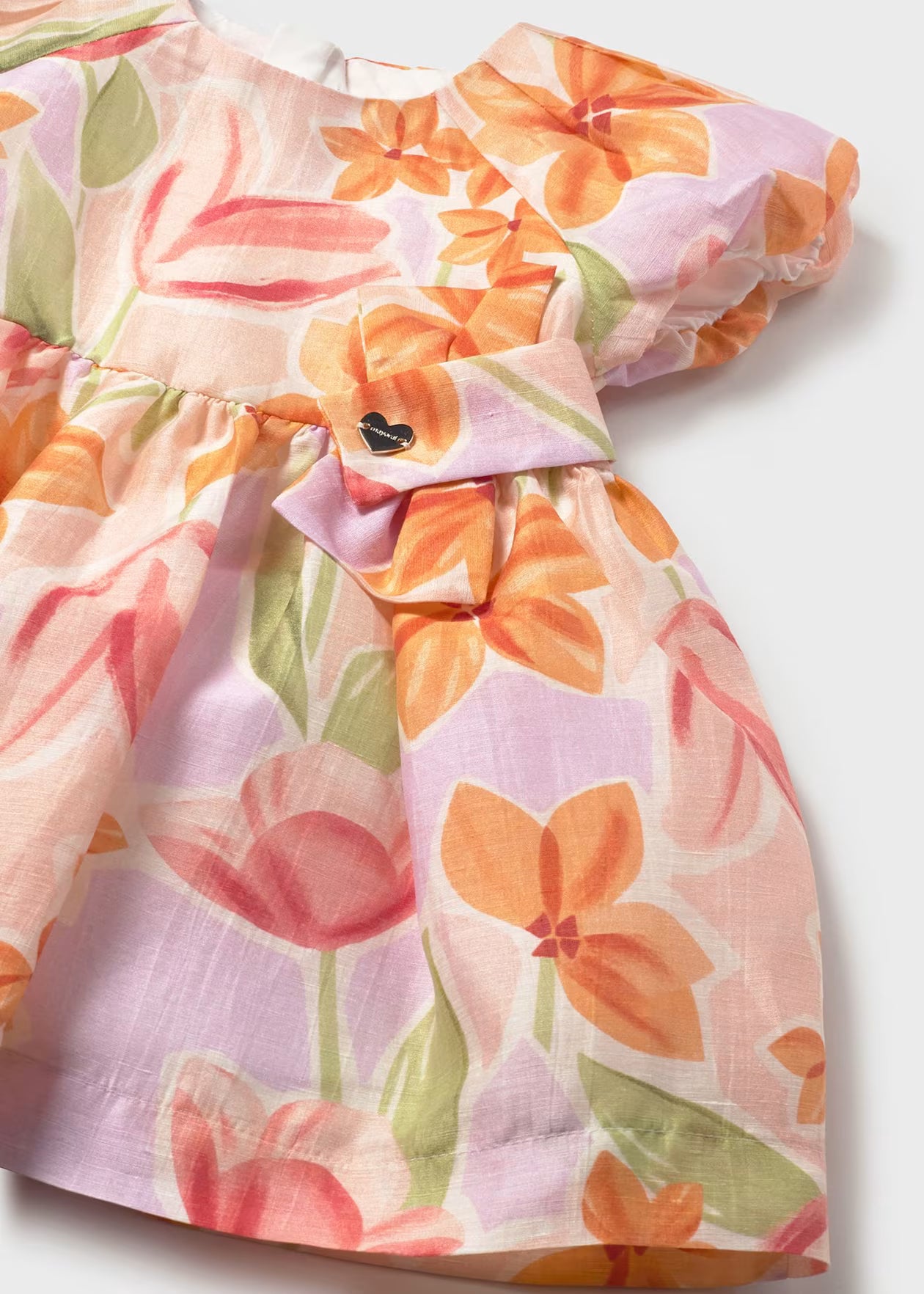 Vestido de ceremonia estampado flores bebé
