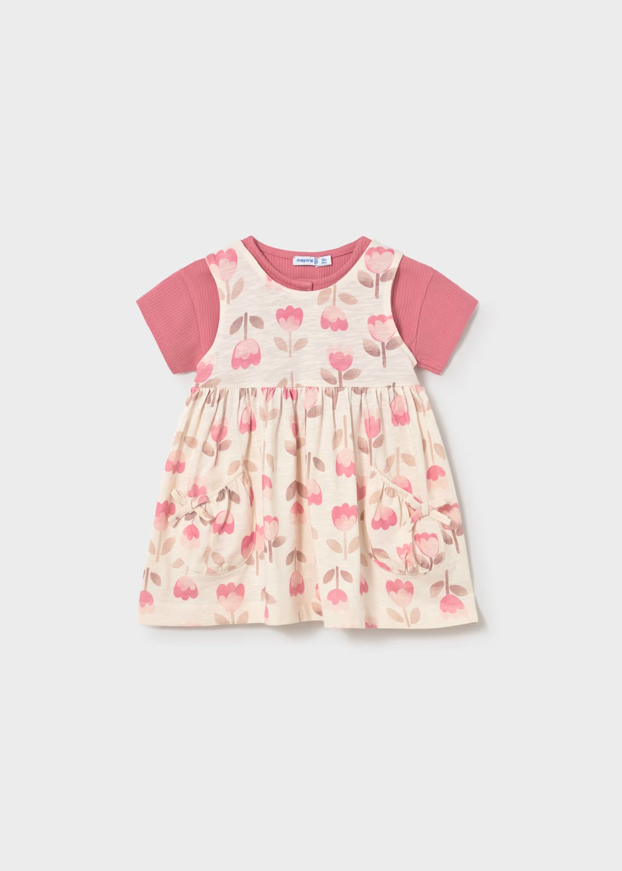 Vestido estampado con chamarra bebé