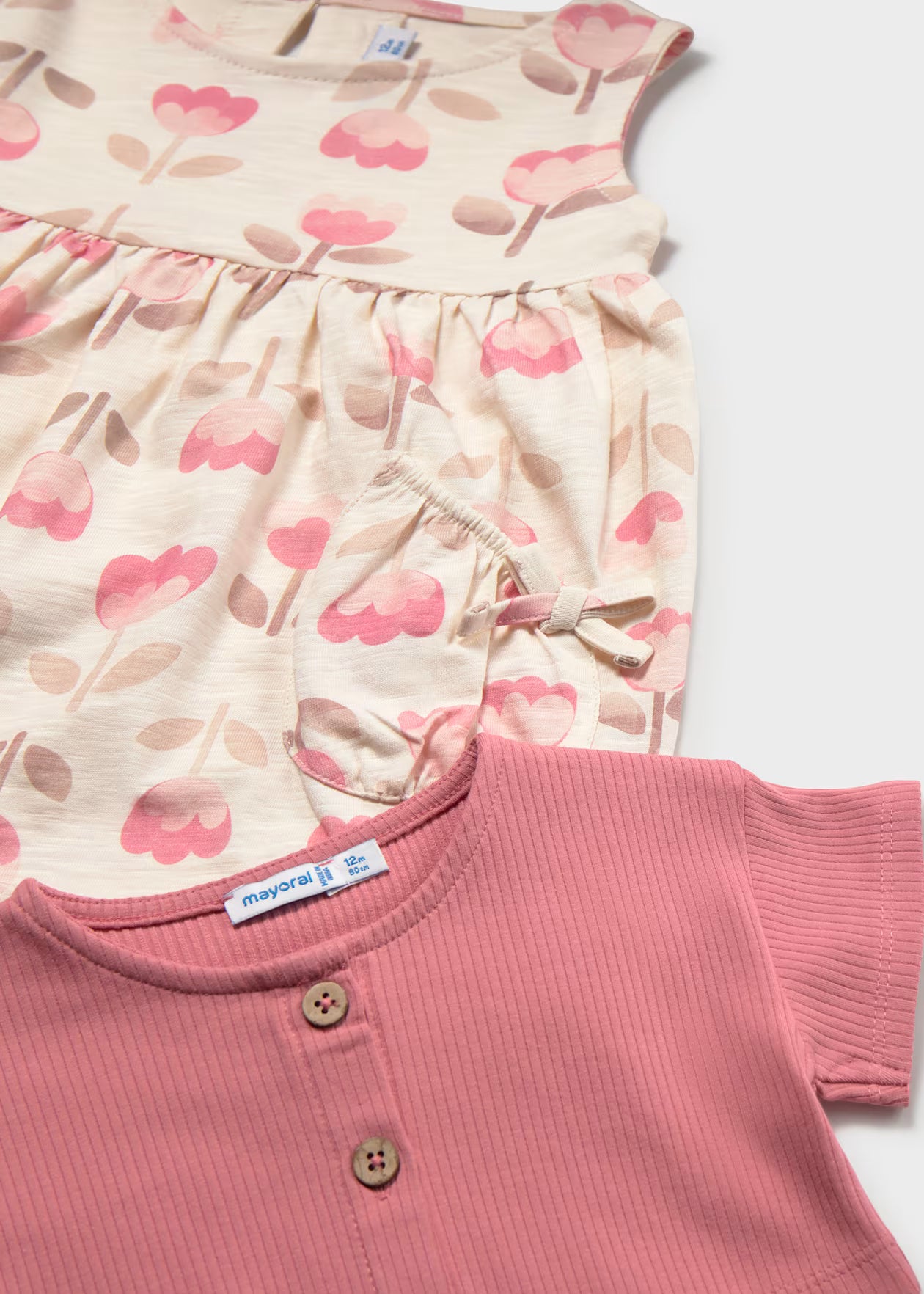 Vestido estampado con chamarra bebé