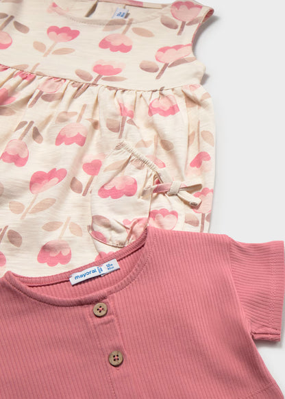 Vestido estampado con chamarra bebé